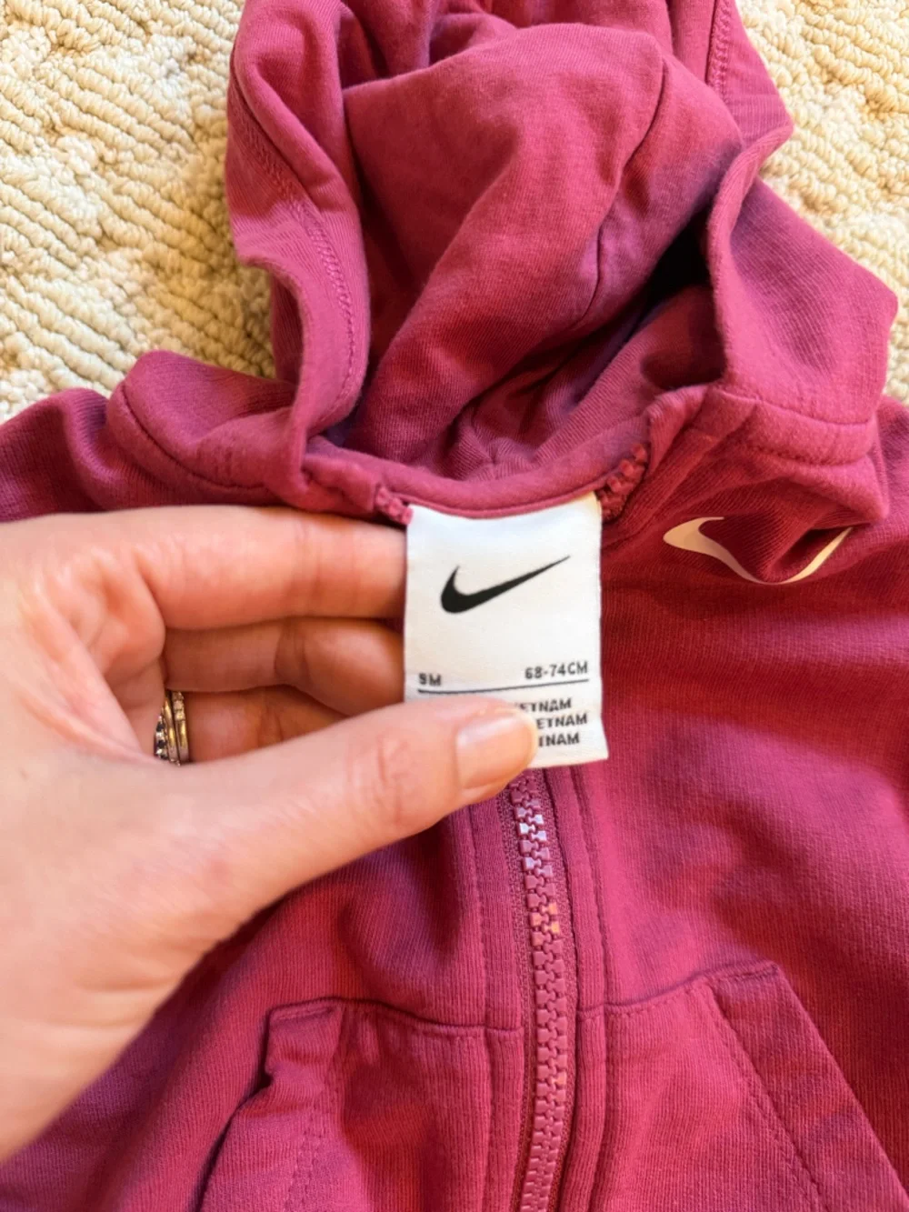 Nike Deep Pink Full-Zip Hoodie - Picture 2 of 2